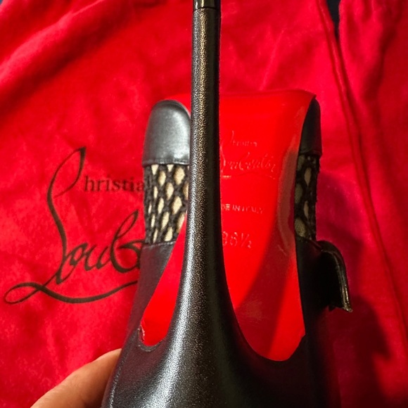 Christian Louboutin Boteboot 100 ankle boots mesh accents.size 36.5 authentic - Picture 11 of 16